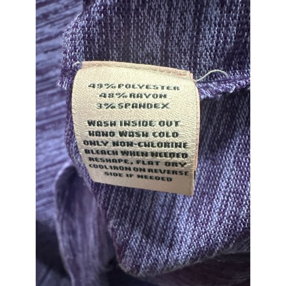 Juicy Couture women’s size XL purple space dye long sleeve cut out front top - Picture 4 of 5